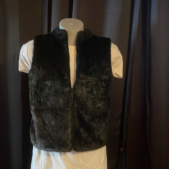 Designers originals women’s black zip up petite large vest - Picture 1 of 5